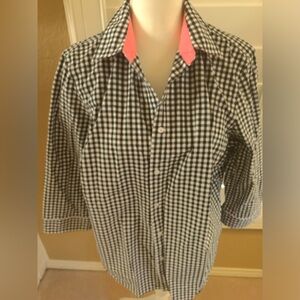 Ralph Lauren black/ white checkered top